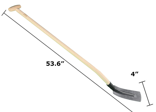 DeWit Shovel - Trenching with 4" Wide Head and T Handle