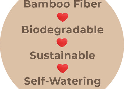 16" Indigo Rectangular Self-Watering Bamboo Planter